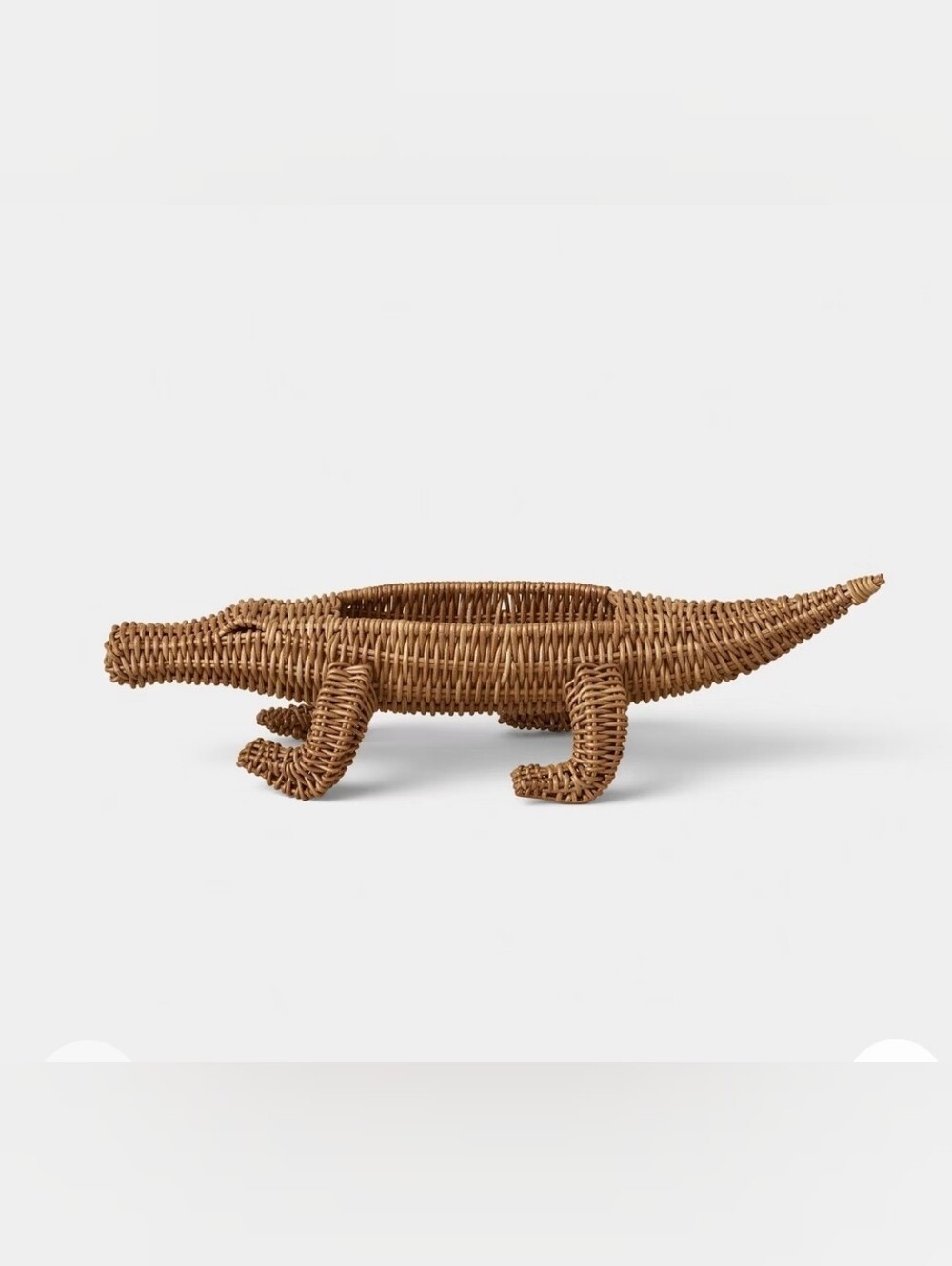 Threshold Rattan Alligator Basket - Brown